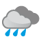 Céu encoberto com chuva moderada Céu encoberto com chuva moderada